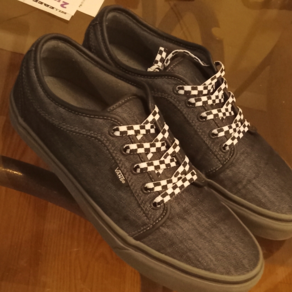 Vans denim color skate shoes